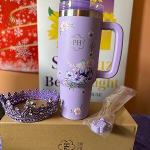 Princess house limited tumbler cup collectors 40oz with straw new in box vaso
